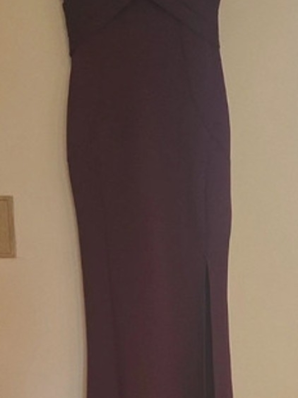 Homecoming/ Prom Elegant Plum Pencil Skirt with Side Slit